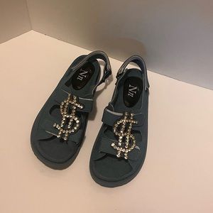 Denim sandals